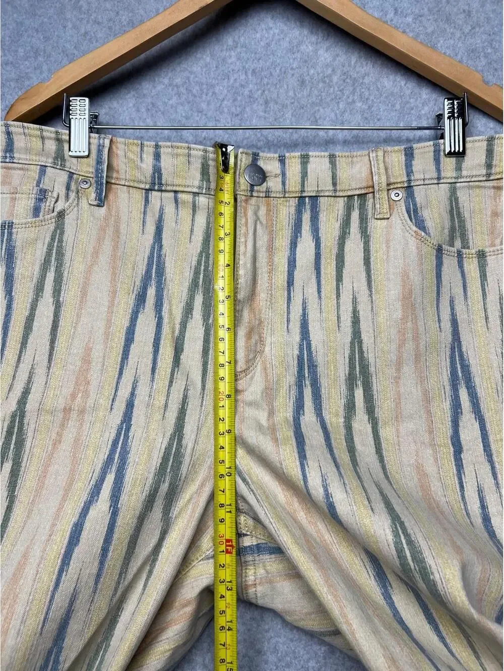 Ann Taylor LOFT Curvy Skinny Ankle Jeans Pants Chevron Womens Petite Size 32/14